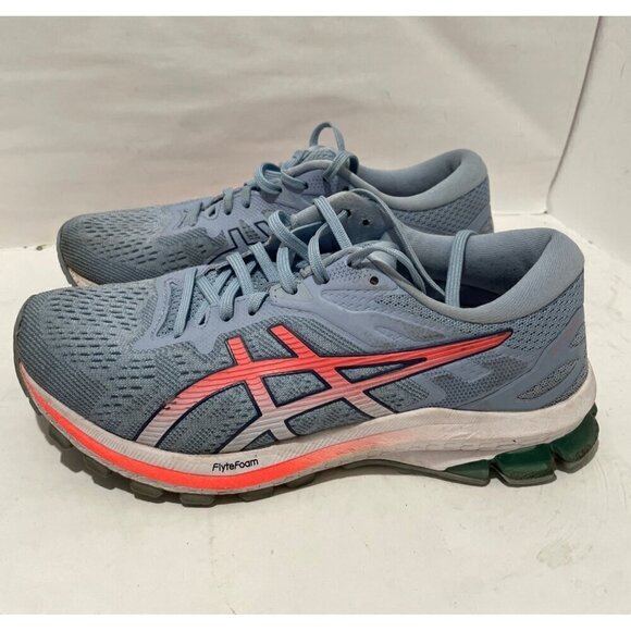 ASICS WOMENS SNEAKERS GT 1000 VERSION RUNNING BLUE PINK SIZE 8.5 LOW TOP LACES - Picture 1 of 6